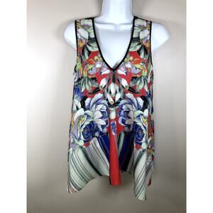 Clover Canyon Women's Top Size XS Floral Peplum Sleeveless
